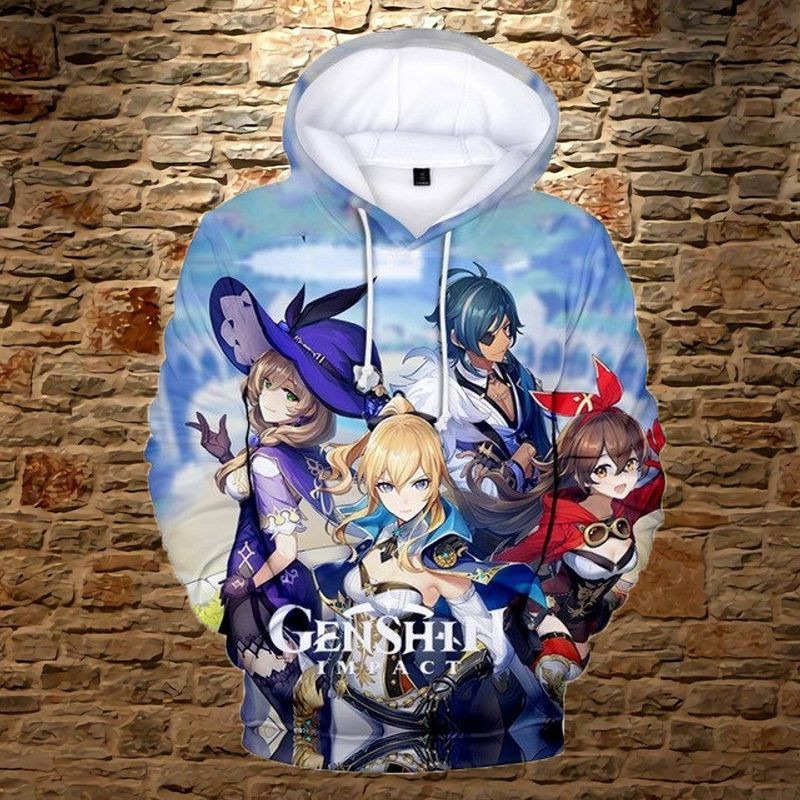 Anime Genshin Impact Over Print 3d Hoodie Zip Hoodie 1