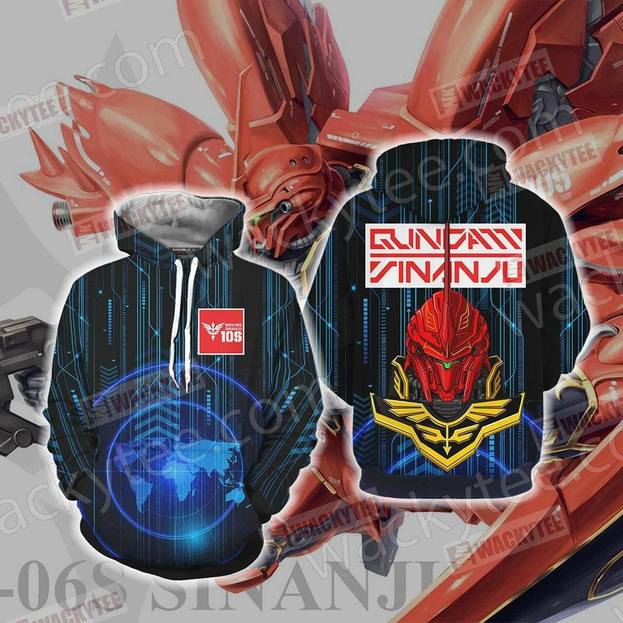 Sinanju Gundam Unisex 3D All Over Print Hoodie & Zip Hoodie