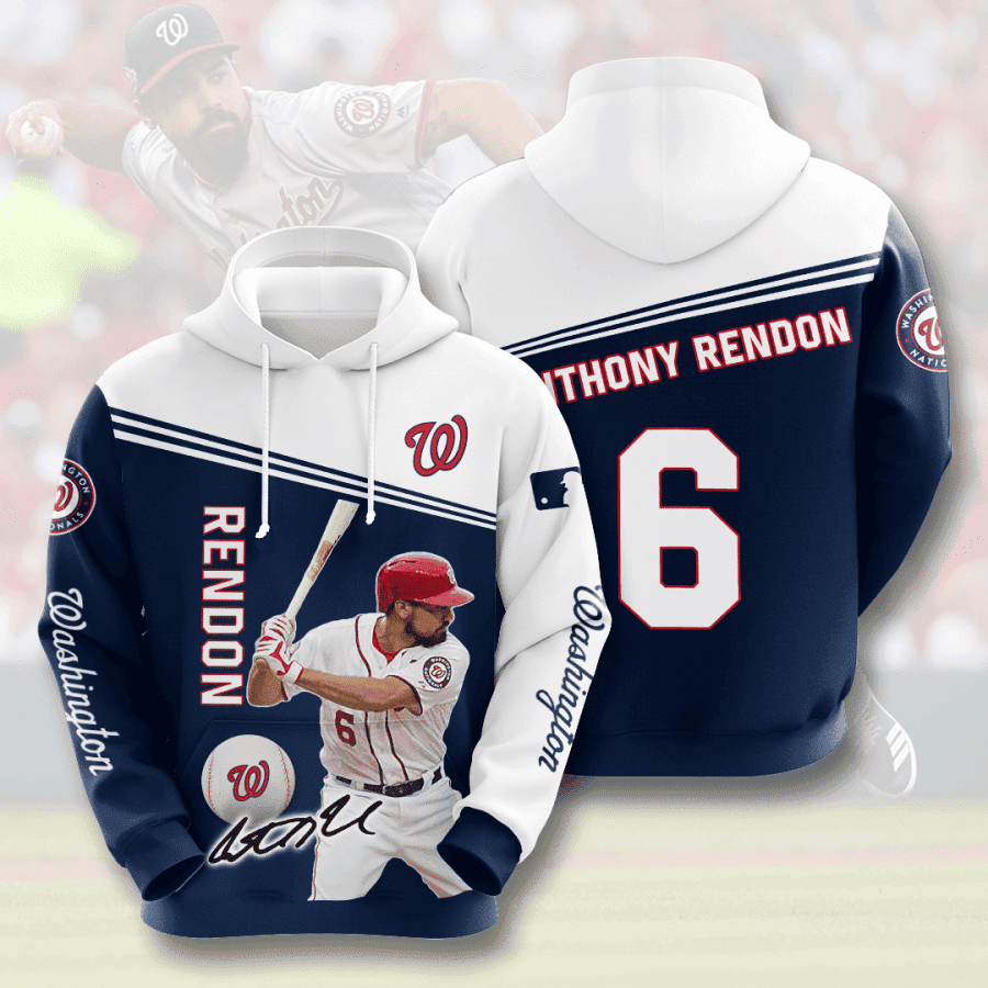 WASHINGTON NATIONALS Anthony Rendon 3D All Over Print Hoodie & Zip Hoodie
