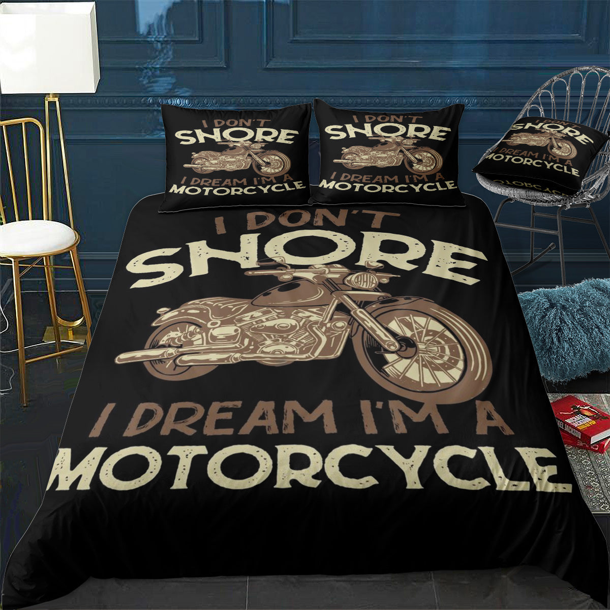 Motorcycle Bedding Set I Dream I’m A Motorcycle Duvet Covers