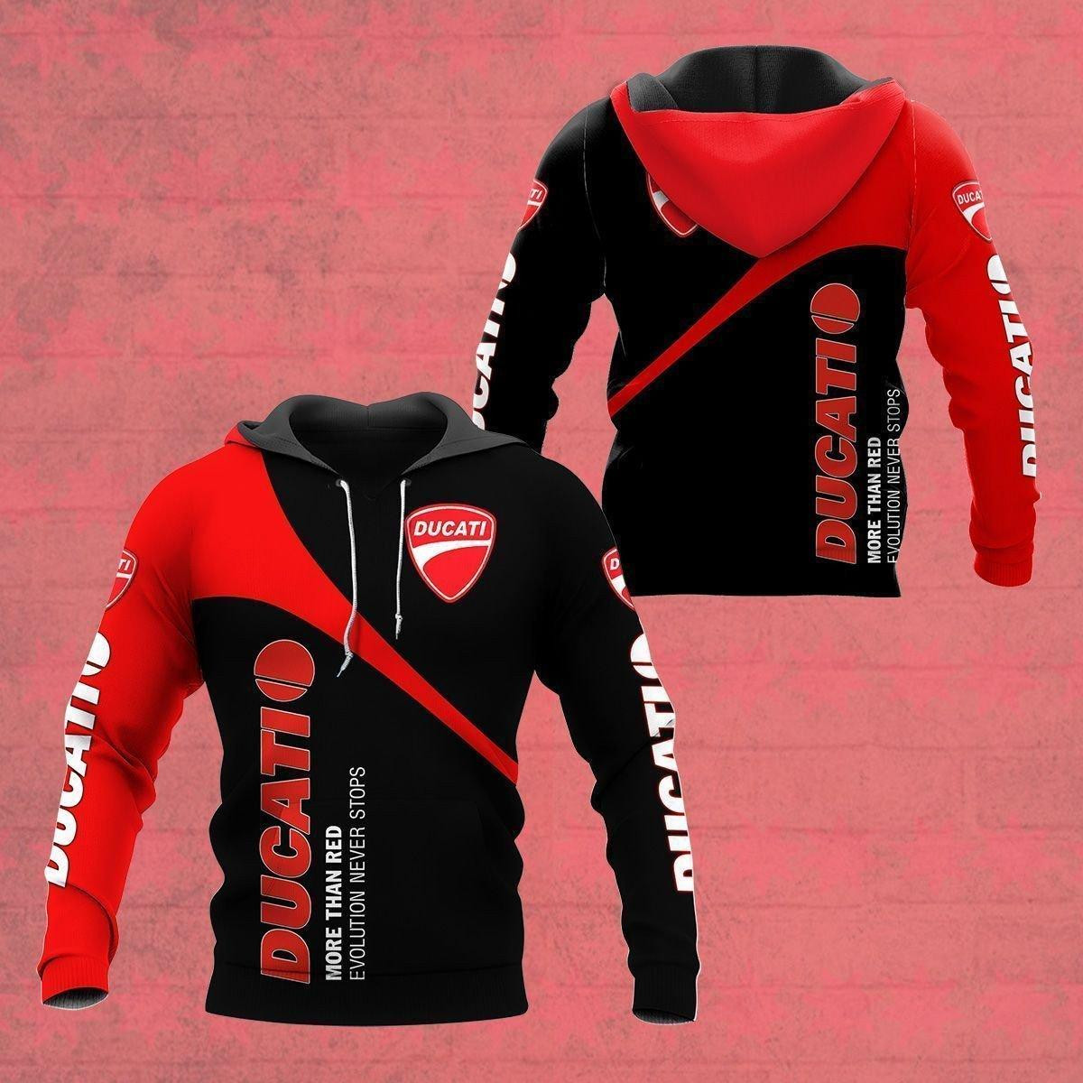 Ducati Shirt 47, 3d Hoodie Zip Hoodie