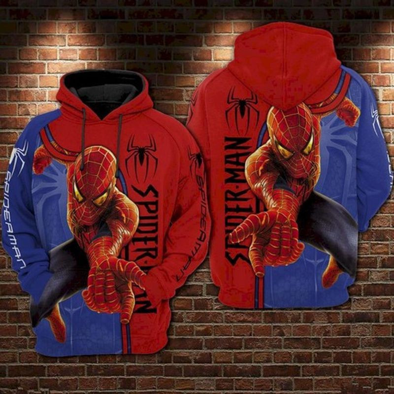 Spider Man All Over Print 3d Hoodie Zip Hoodie