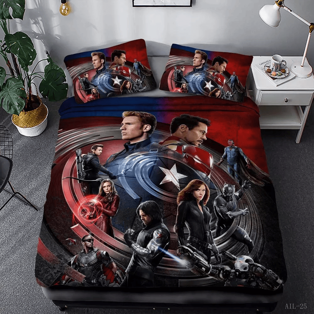 MV Bedding Set The Avengers Civil War Graphic Duvet Covers