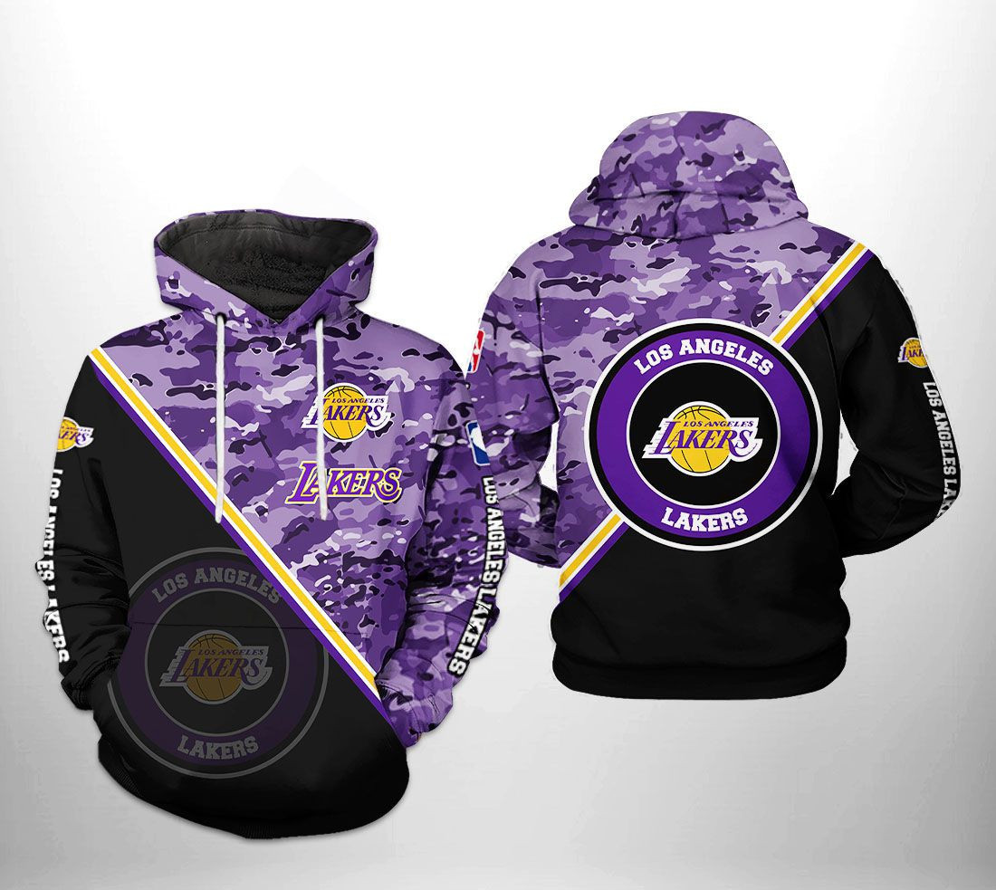 Los Angeles Lakers US Camo Team 3D All Over Print Hoodie & Zip Hoodie