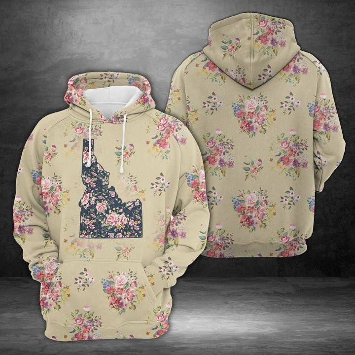 Idaho Floral Vintage 3D All Over Print Hoodie & Zip Hoodie
