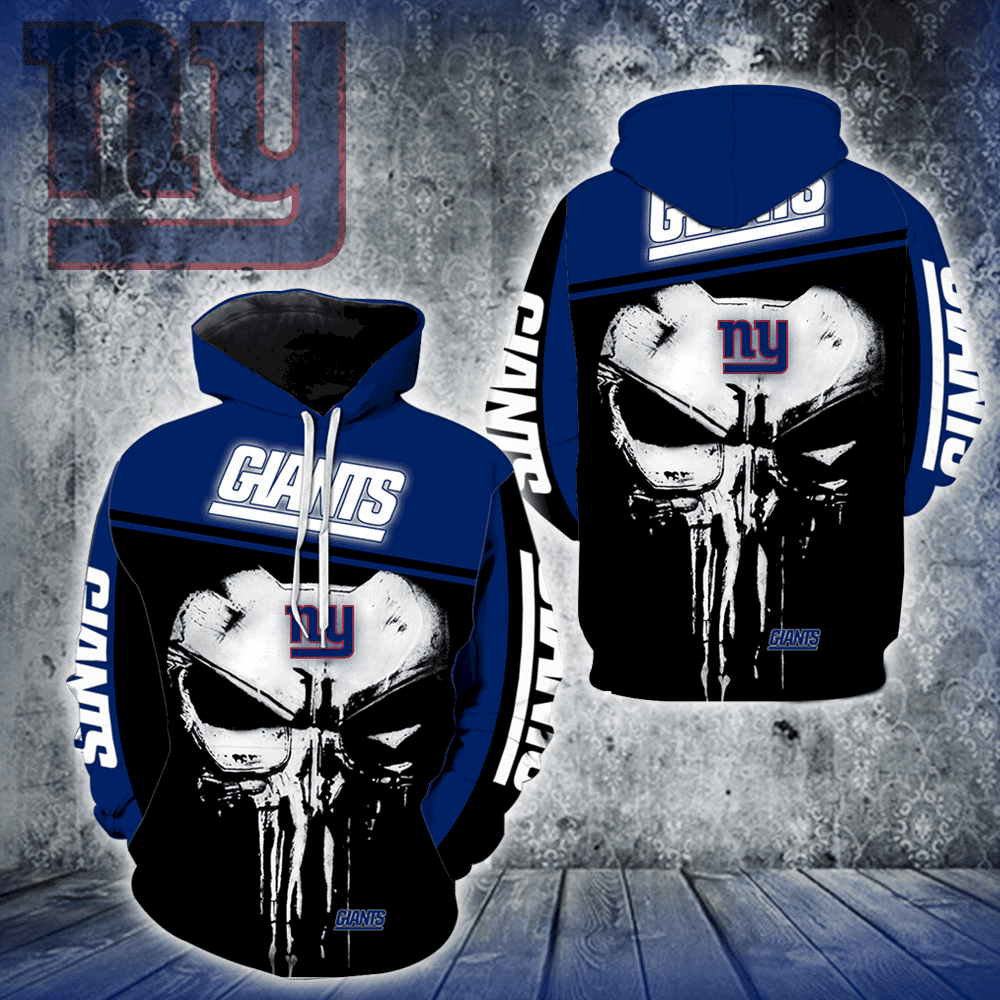 New York Giants Punisher 3D All Over Print Hoodie & Zip Hoodie