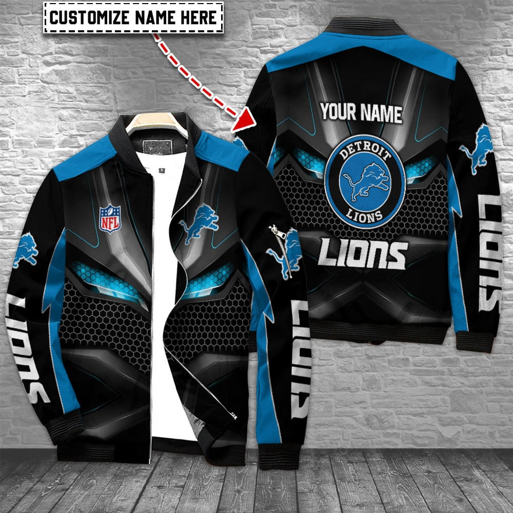Detroit Lions Personalized Bomber Jacket BG533