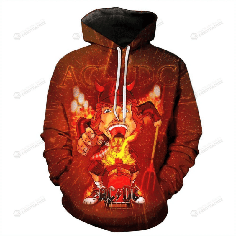 Acdc Rock Band 3d All Over Print Hoodie, Zip-up Hoodie