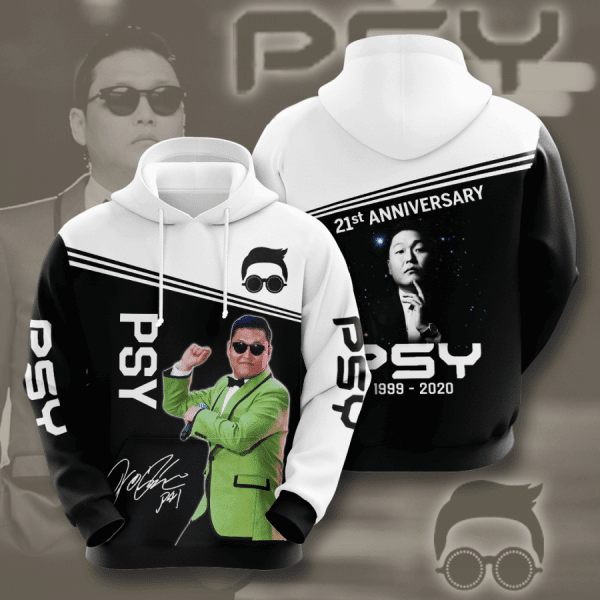 Psy Gangnam Style 21th Anniversary 1999 2020 Signature Design Gift For Fan Custom 3d Hoodie All Over Printed Hoodie