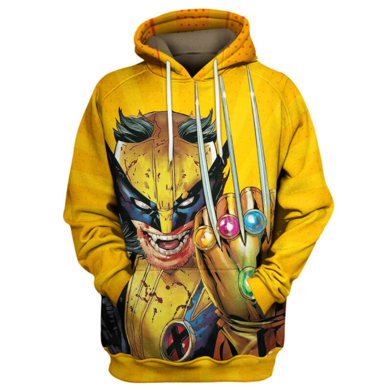Marvel Wolverine Angry 3d Hoodie Zip Hoodie