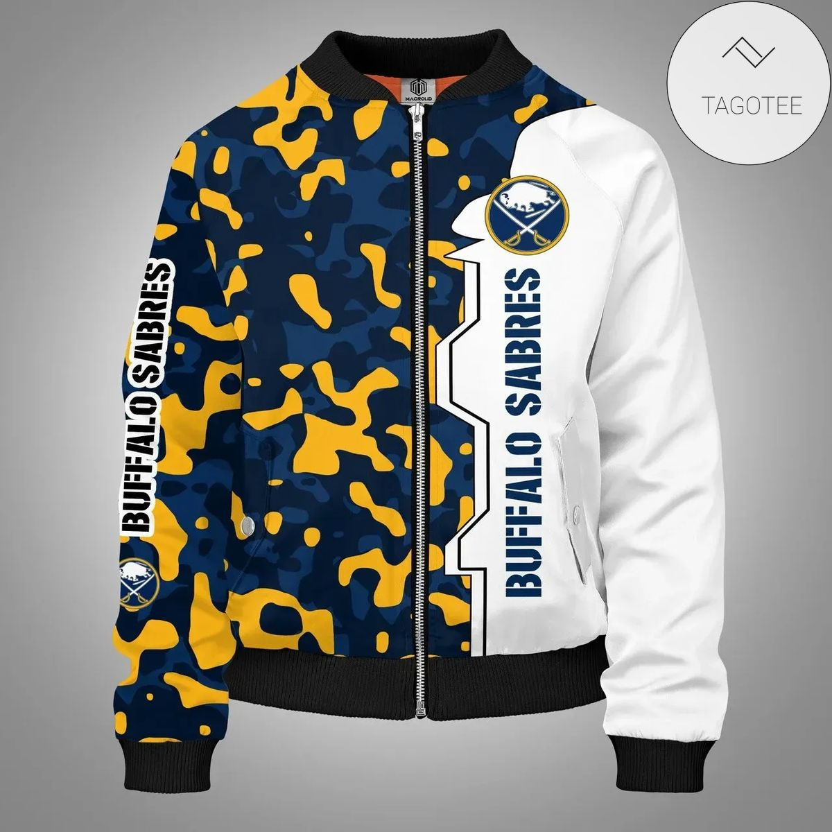 Buffalo Sabres Camo White Bomber Jacket