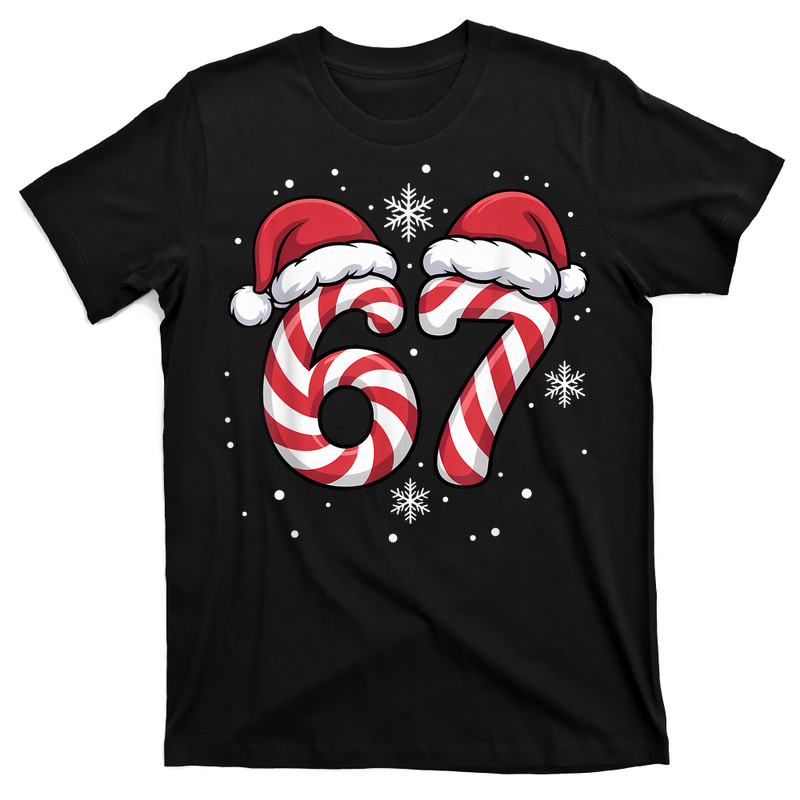 Viral 67 Candy Canes Santa T-Shirt