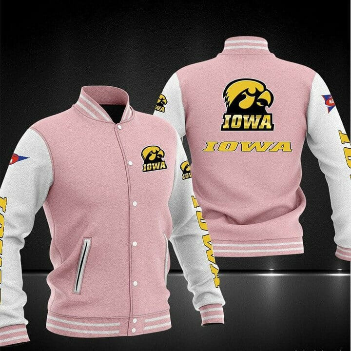 Iowa Hawkeyes Pink Baseball Jacket