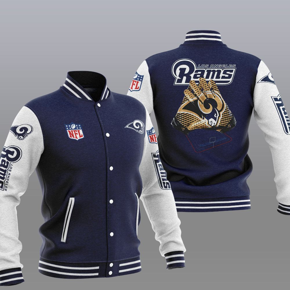 Los Angeles Rams Standard Edition Dark Blue Baseball Jacket