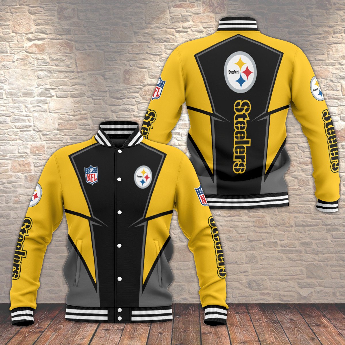 Pittsburgh Steelers Baseball Jacket 14