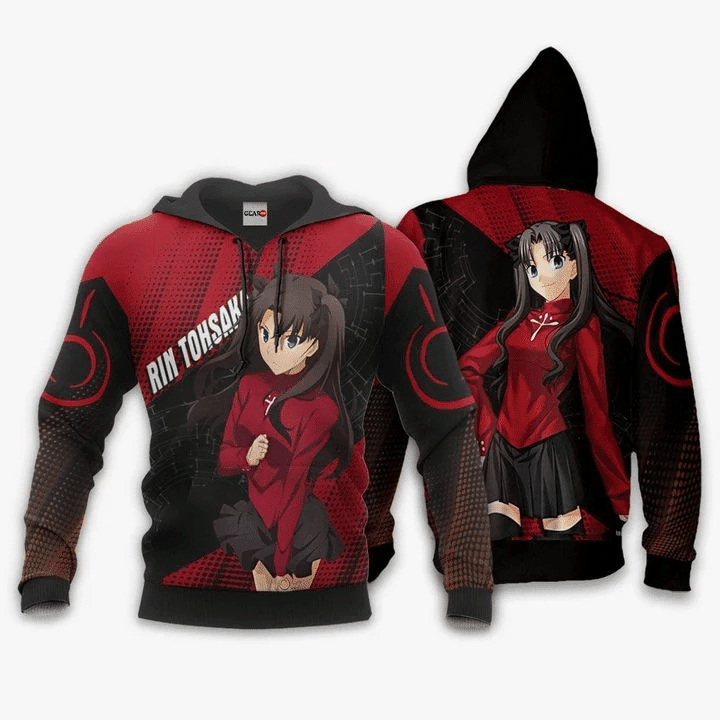 Rin Tohsaka Fate Stay Night 3d Hoodie Zip Hoodie