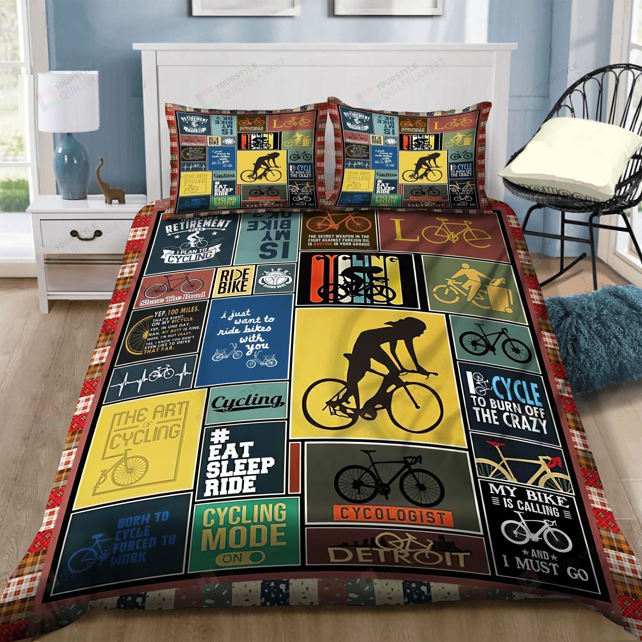 Bicycle Bedding Set I Cycle To Burn Off The Crazy Duvet Covers