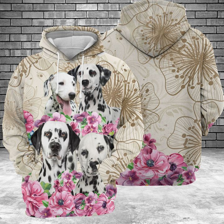 Dalmatian Flower 3D All Over Print Hoodie & Zip Hoodie
