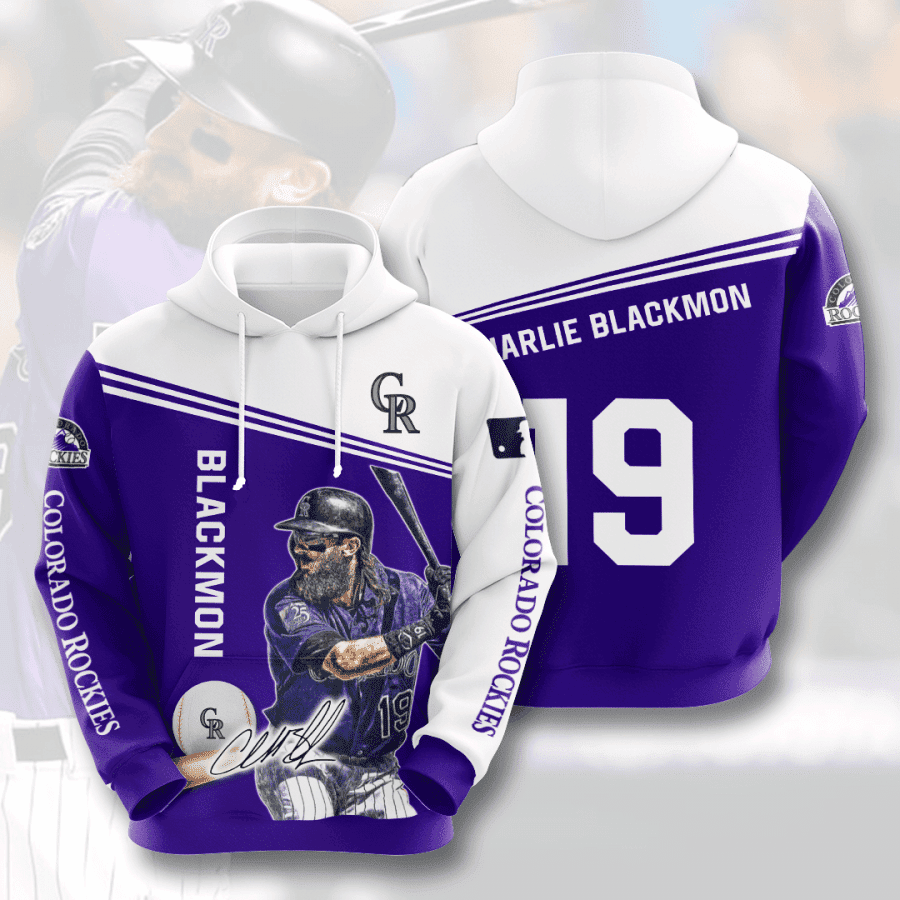 Colorado Rockies Charlie Blackmon 19 3D All Over Print Hoodie & Zip Hoodie