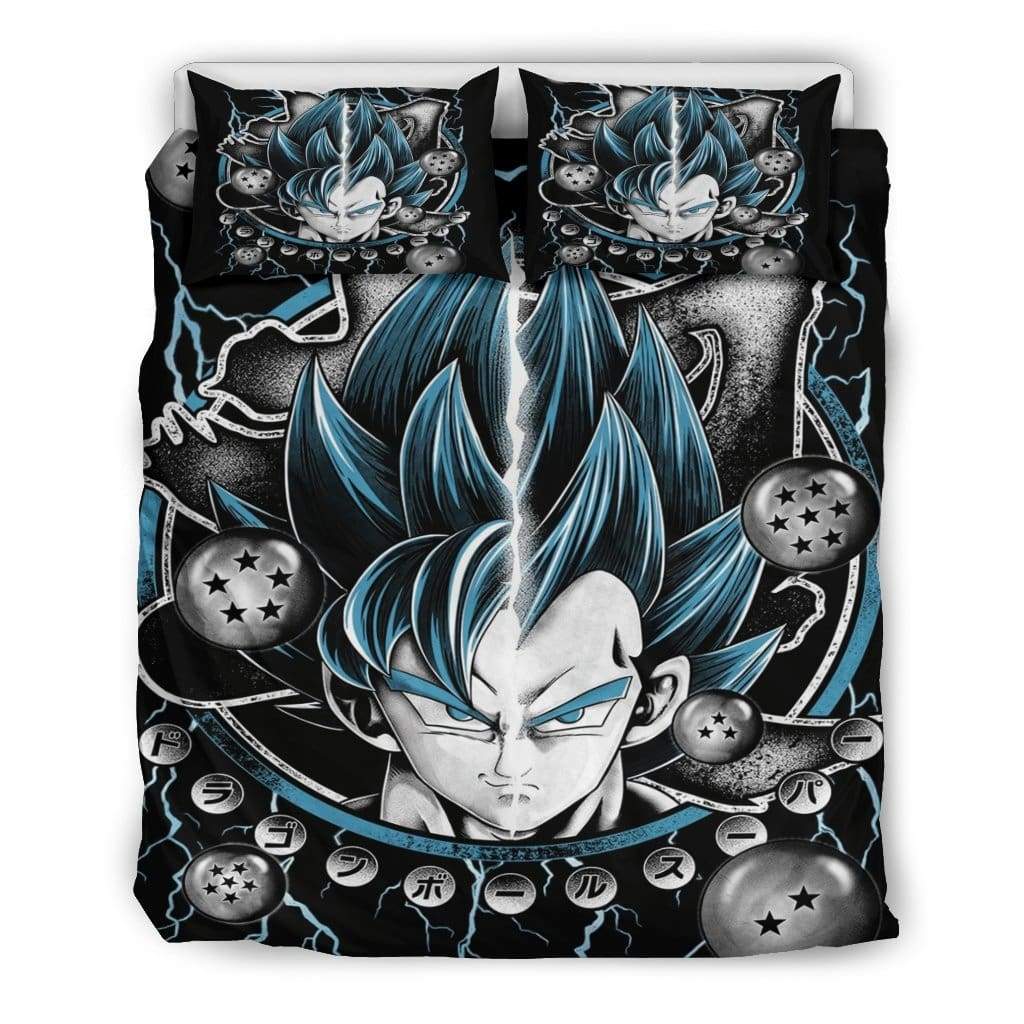 Dragon Ball Bedding Set Vegeta Goku Dragon Balls Pattern Duvet Covers Black