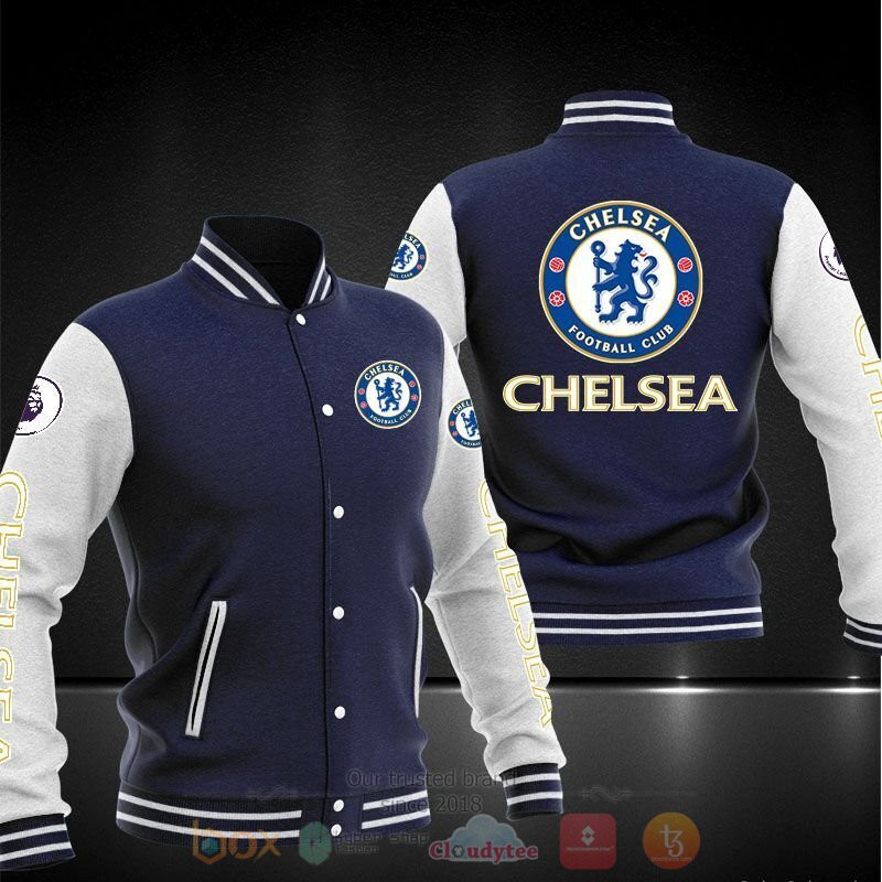 Chelsea FC Navy Blue Baseball Jacket