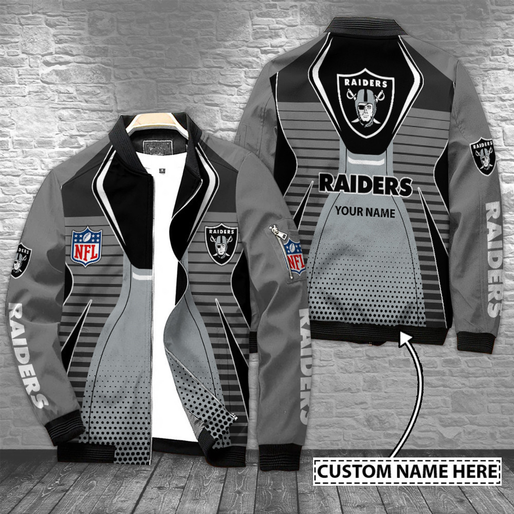 Las Vegas Raiders Personalized Bomber Jacket BG548