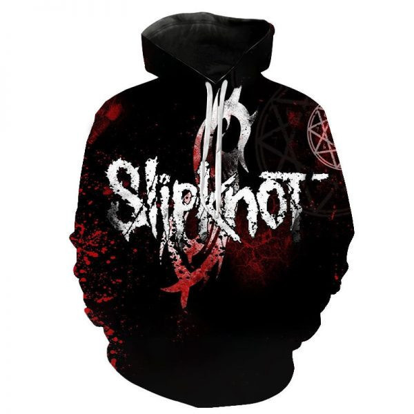 Slipknot 3d Print Pullover Heavy Metal Rock Band Hoodie