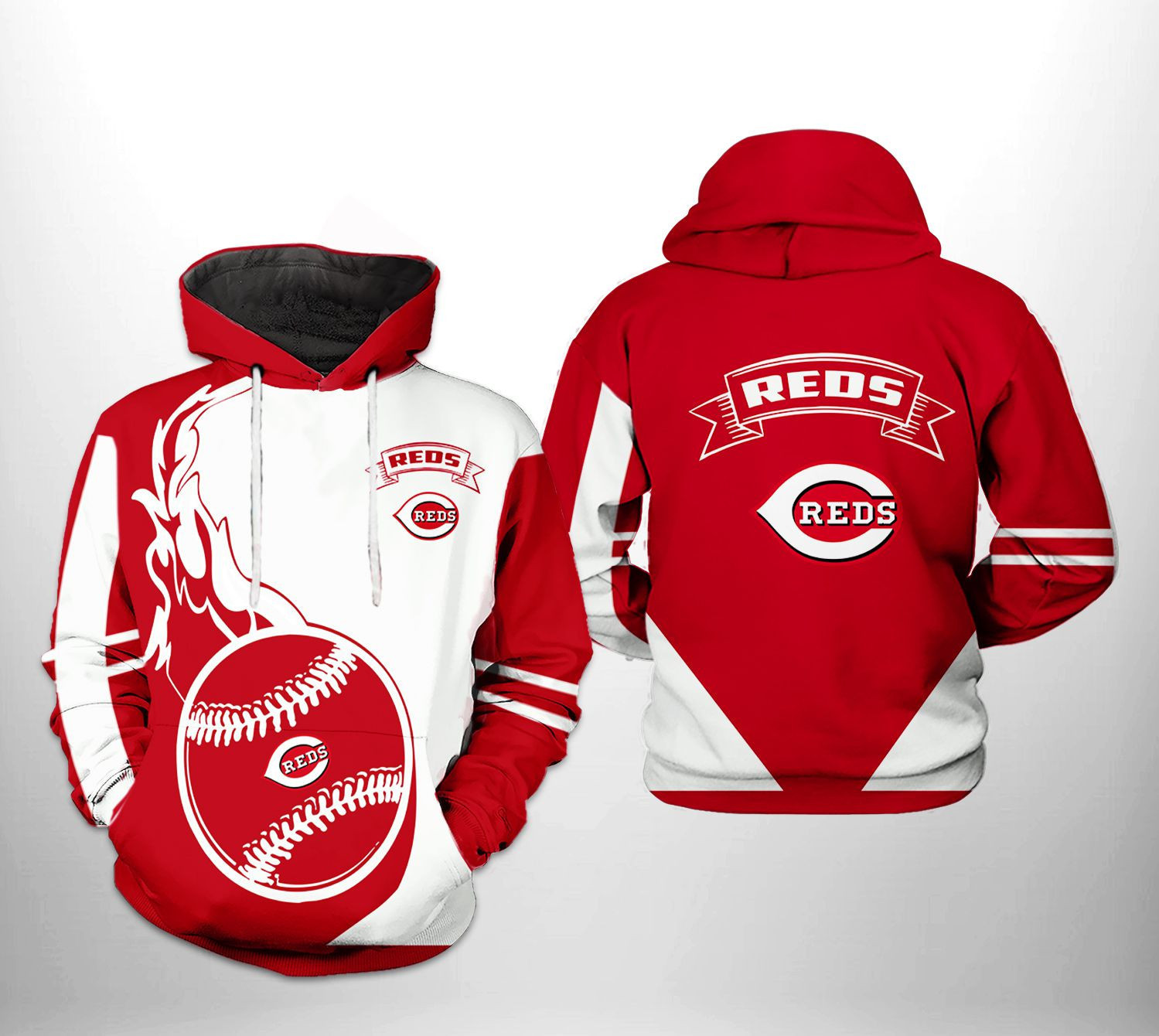 Cincinnati Reds MLB Classic 3D All Over Print Hoodie & Zip Hoodie