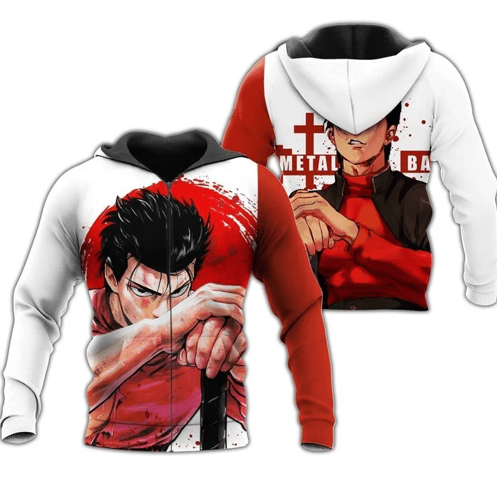 Metal Bat One Punch Man 3d Hoodie Zip Hoodie