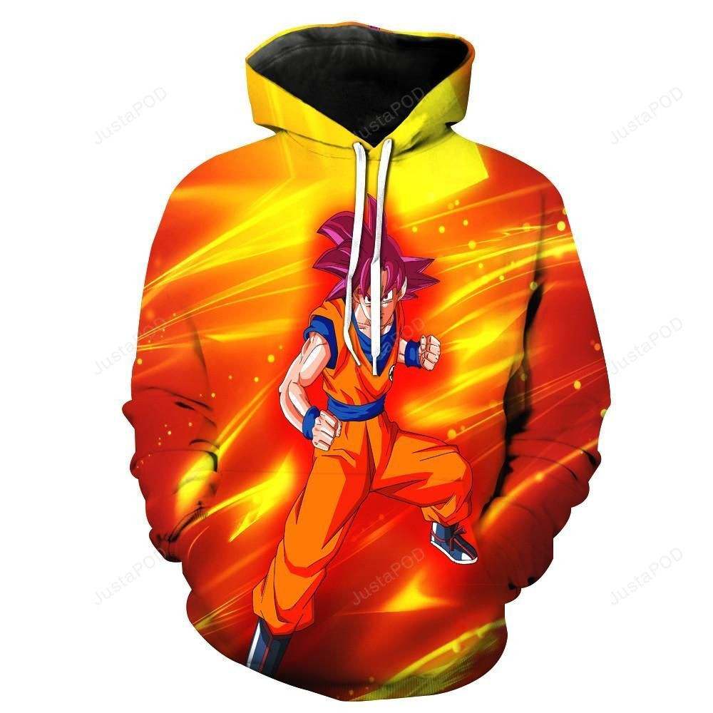 Super Saiyan God Goku Battle Of Gods Dragon Ball Z 3D All Over Print Hoodie & Zip Hoodie