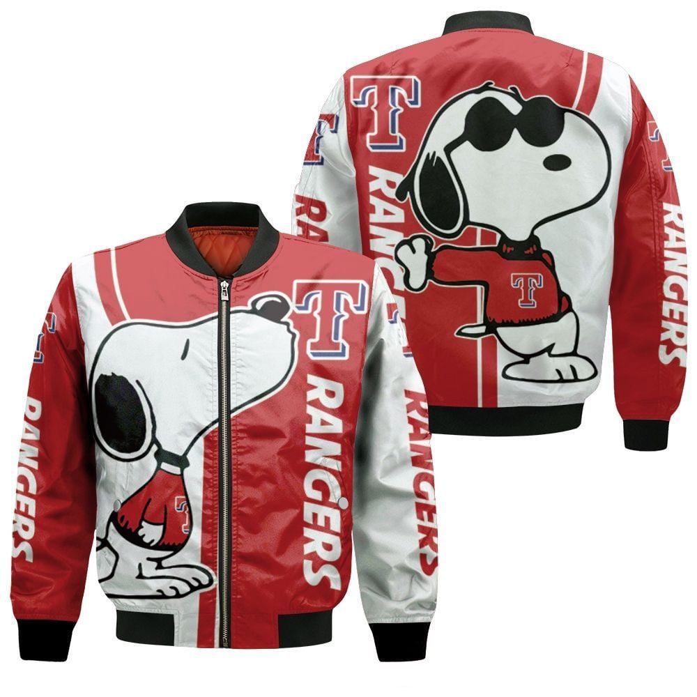 Texas Rangers Snoopy Bomber Jacket