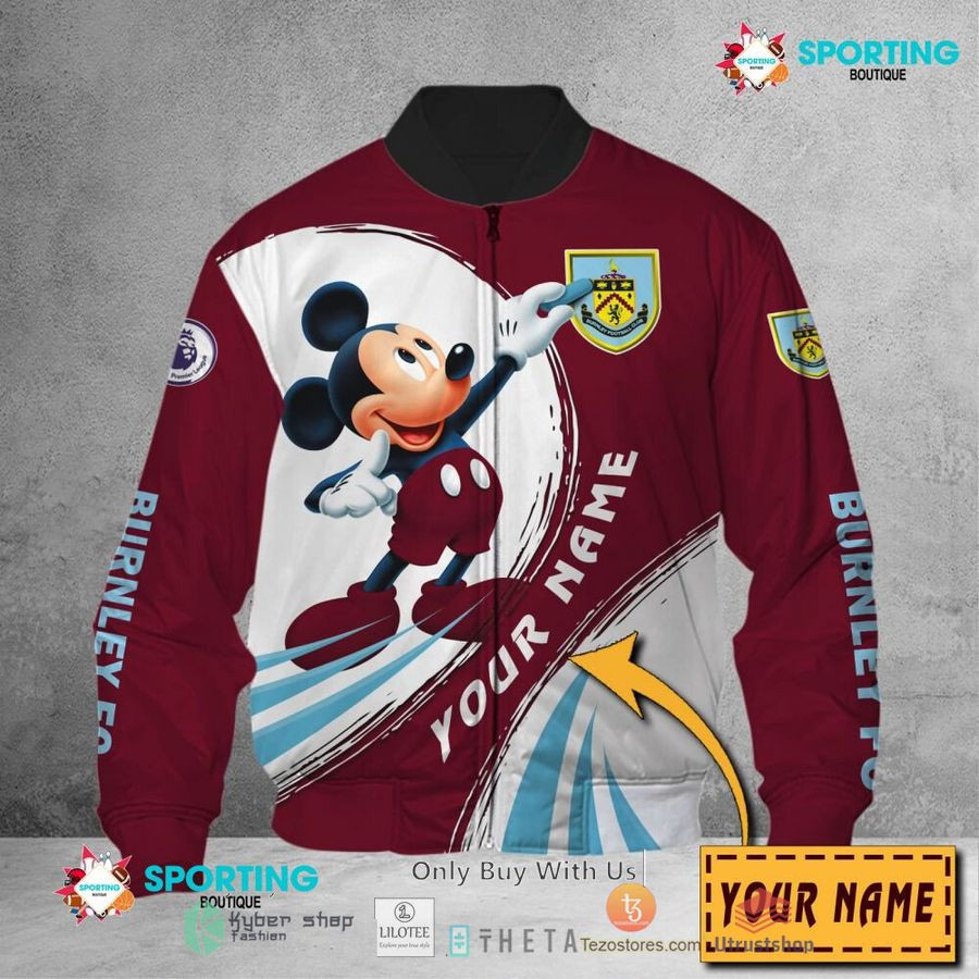 Burnley FC Custom Name Mickey Bomber Jacket