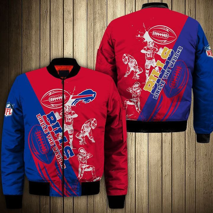 Buffalo Bills Cartoon Athlete Ball Star Bomber Jacket