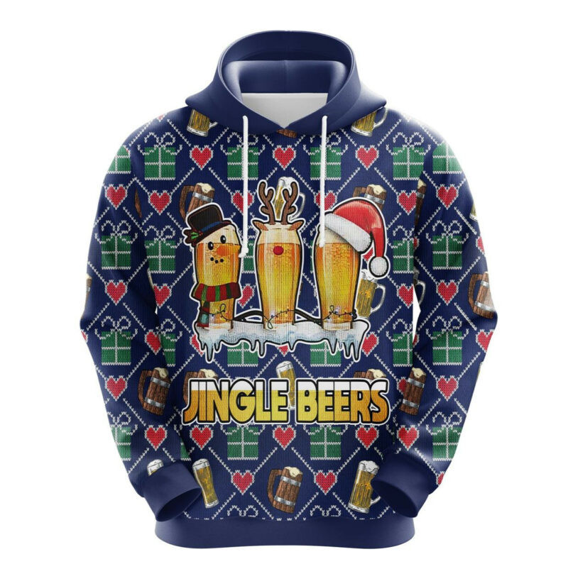 Beer Christmas Tree Christmas Cute Noel Mc Ugly Hoodie 3d