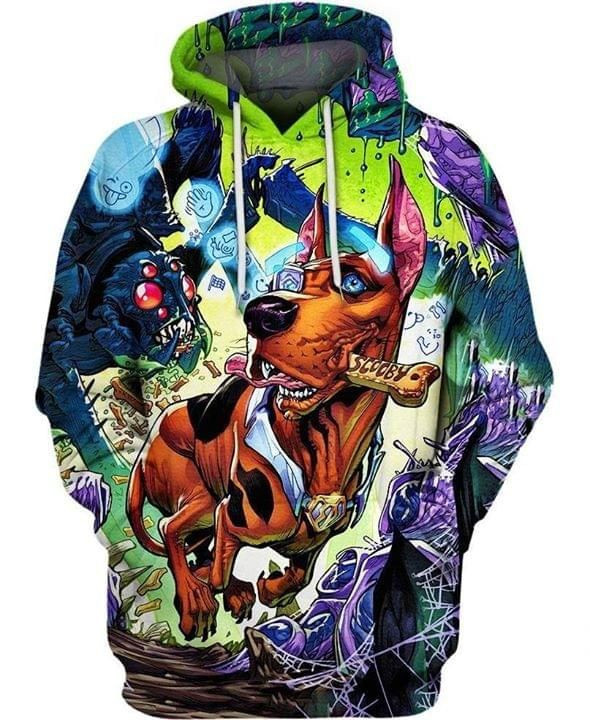 Scooby Doo Dog Horror Full Printing Hoodie 3d Hoodie