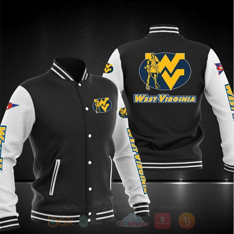 West Virginia Mountaineers Black Baseball Jacket