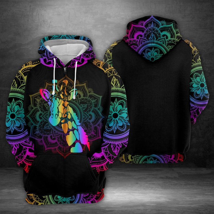 Giraffe Stencil 3D All Over Print Hoodie & Zip Hoodie