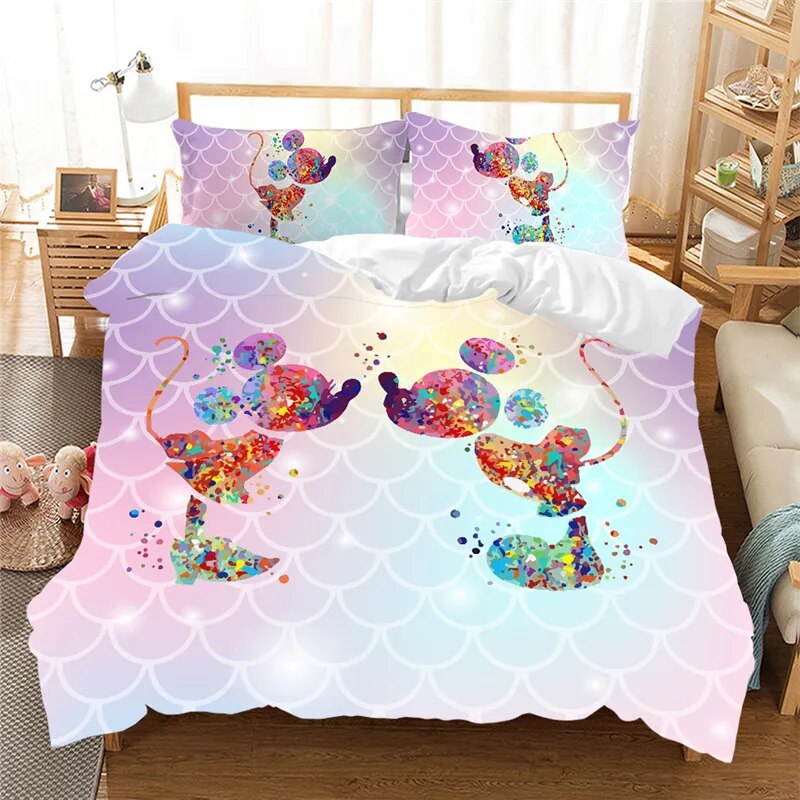 Minnie Bedding Set DN MM And Minnie Mermaid Fins Duvet Covers