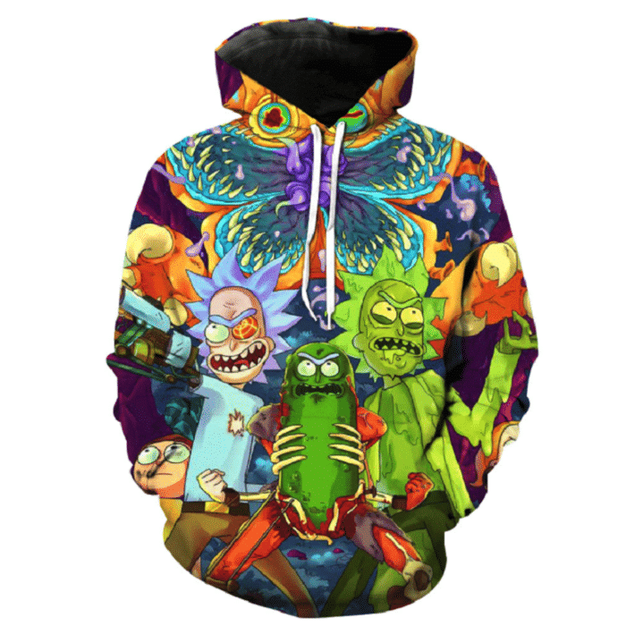 Pickle Cartoon Rick And Morty Gift Over Print 3d Hoodie Zip Hoodie 911