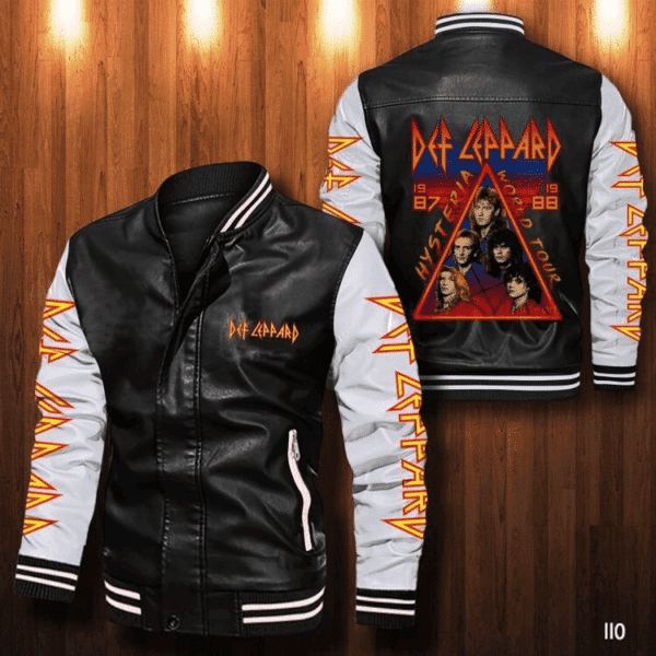 Def Leppard Music Band Thank You For The Memories 5k631 Gifts Lover Leather Bomber Jacket 80