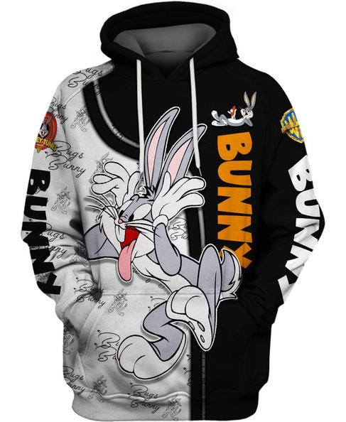 The Looney Bugs Bunny 3d Hoodie Zipper Hoodie