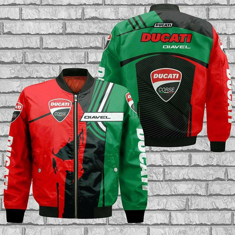 Ducati Diavel Red Skull Bomber Jacket