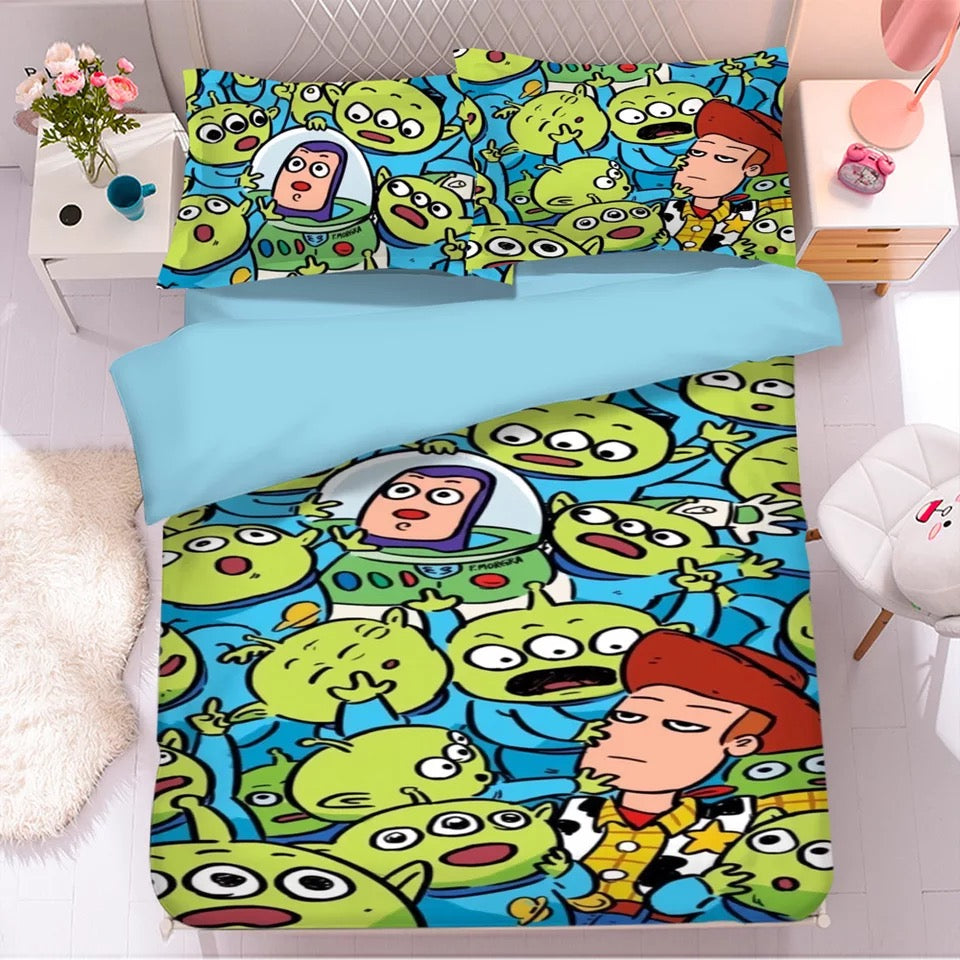 Toy Story Bedding Set DN Buzz Woody And Aliens Duvet Covers