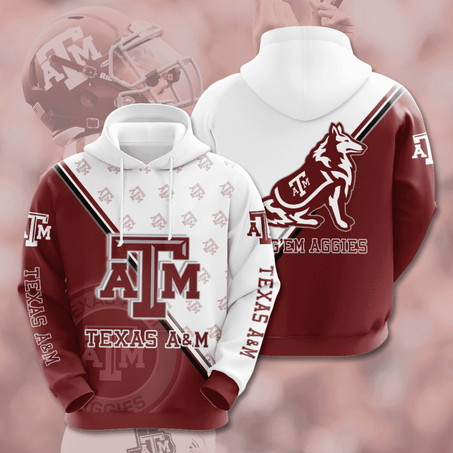 TEXAS AM 3D All Over Print Hoodie & Zip Hoodie