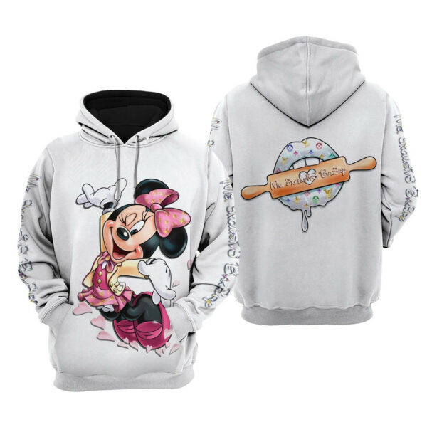 Minnie Mouse Ms. 3xclusiv3 Bak3ry Cartoon Graphic Outfits Aop Hoodie 2068