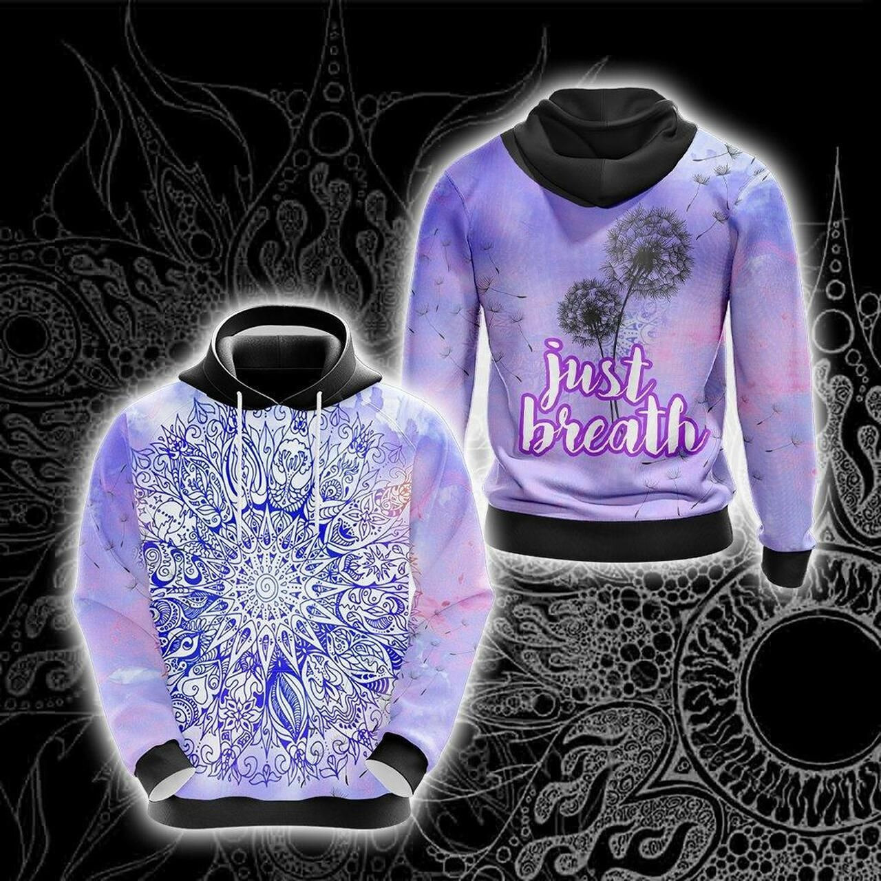 Yoga Just Breath Unisex 3D All Over Print Hoodie & Zip Hoodie