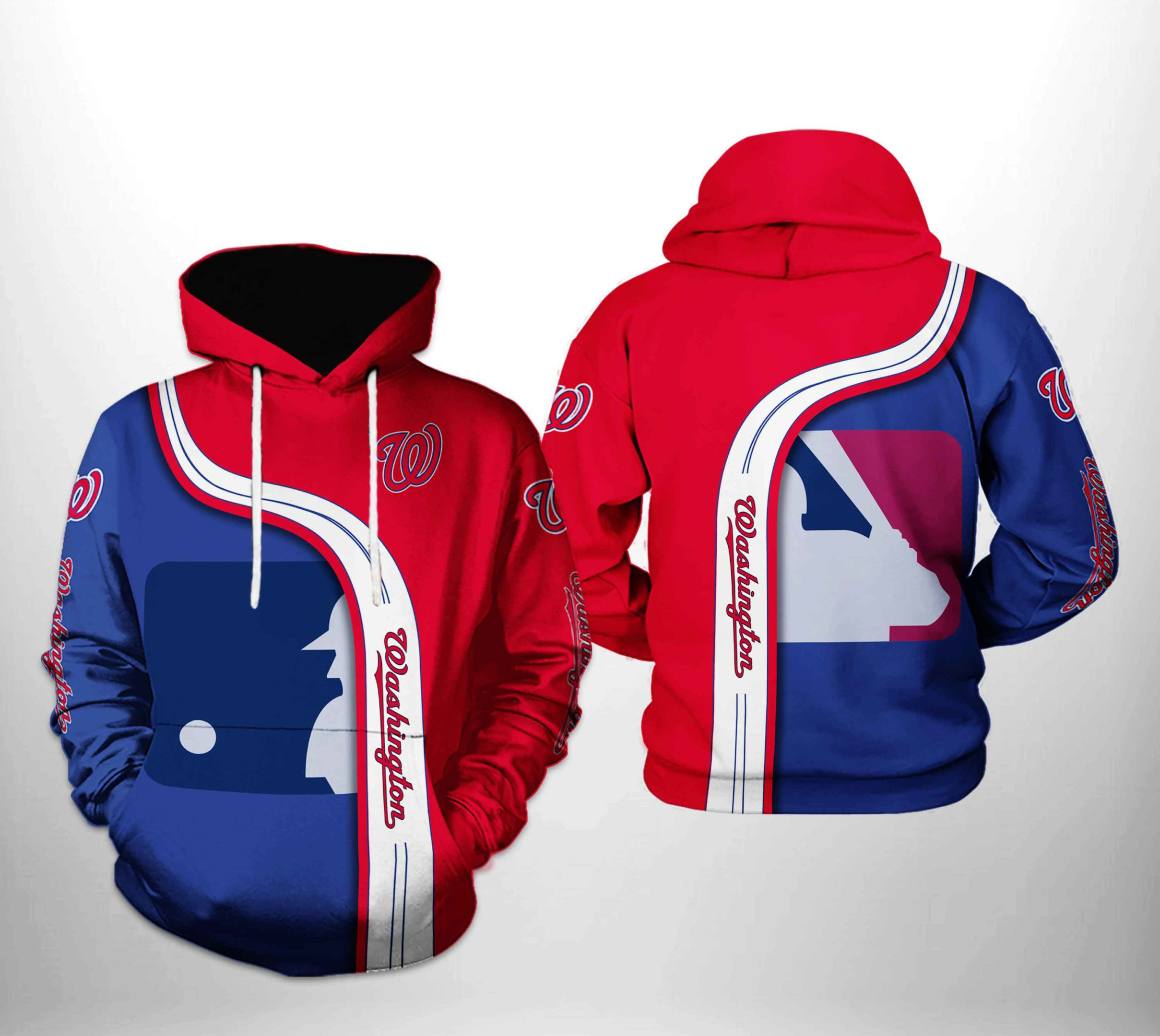 Washington Nationals MLB Team 3D All Over Print Hoodie & Zip Hoodie