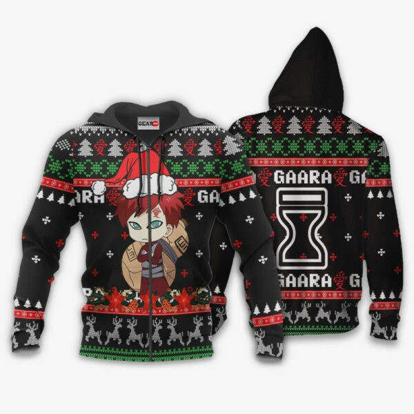 Cute Gaara Christmas Naruto Anime 1k429 Cartoon Graphic Outfits Aop 3d Hoodie, Zip Hoodie 1278