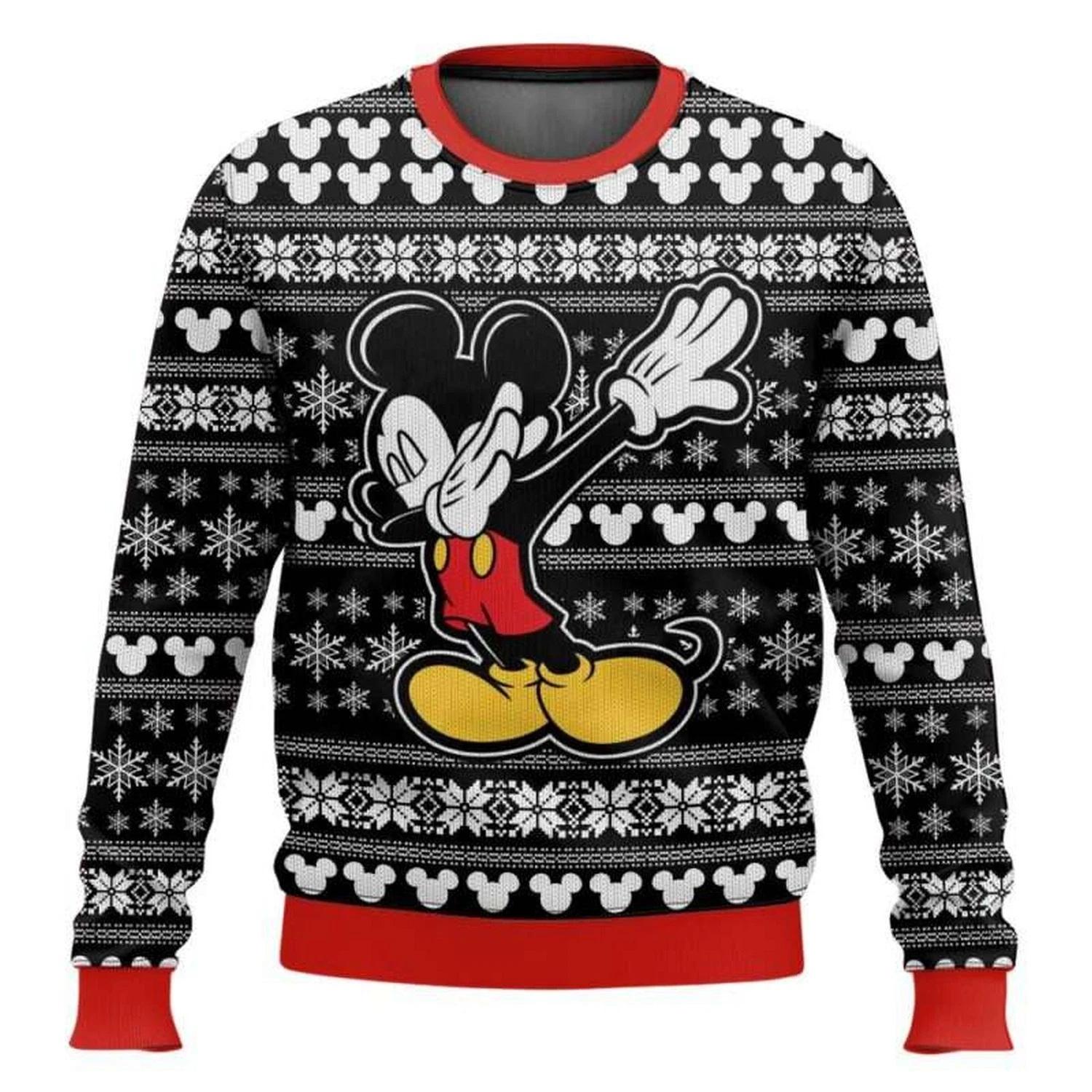 Mickey Dabbing Ugly Christmas Sweater