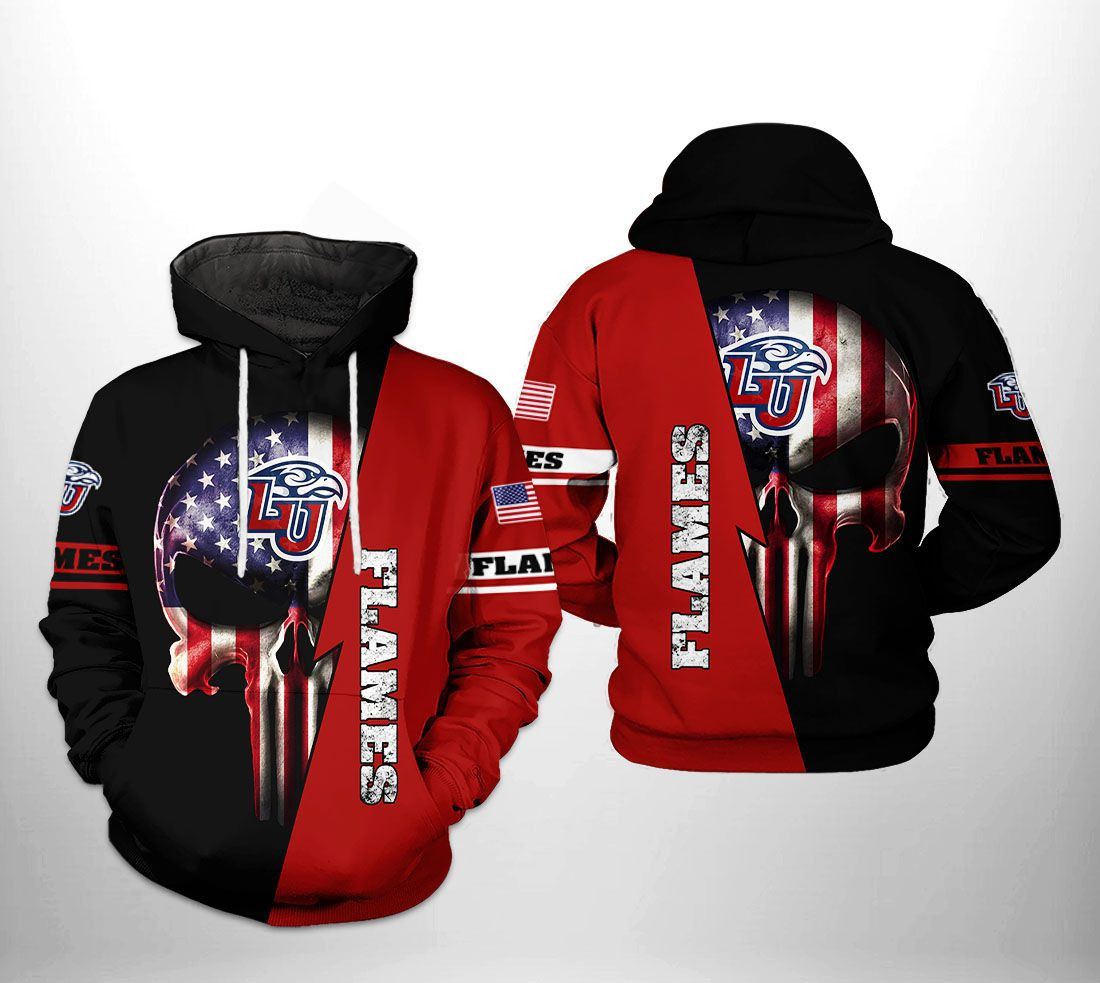 Liberty Flames US Flag Skull 3D All Over Print Hoodie & Zip Hoodie